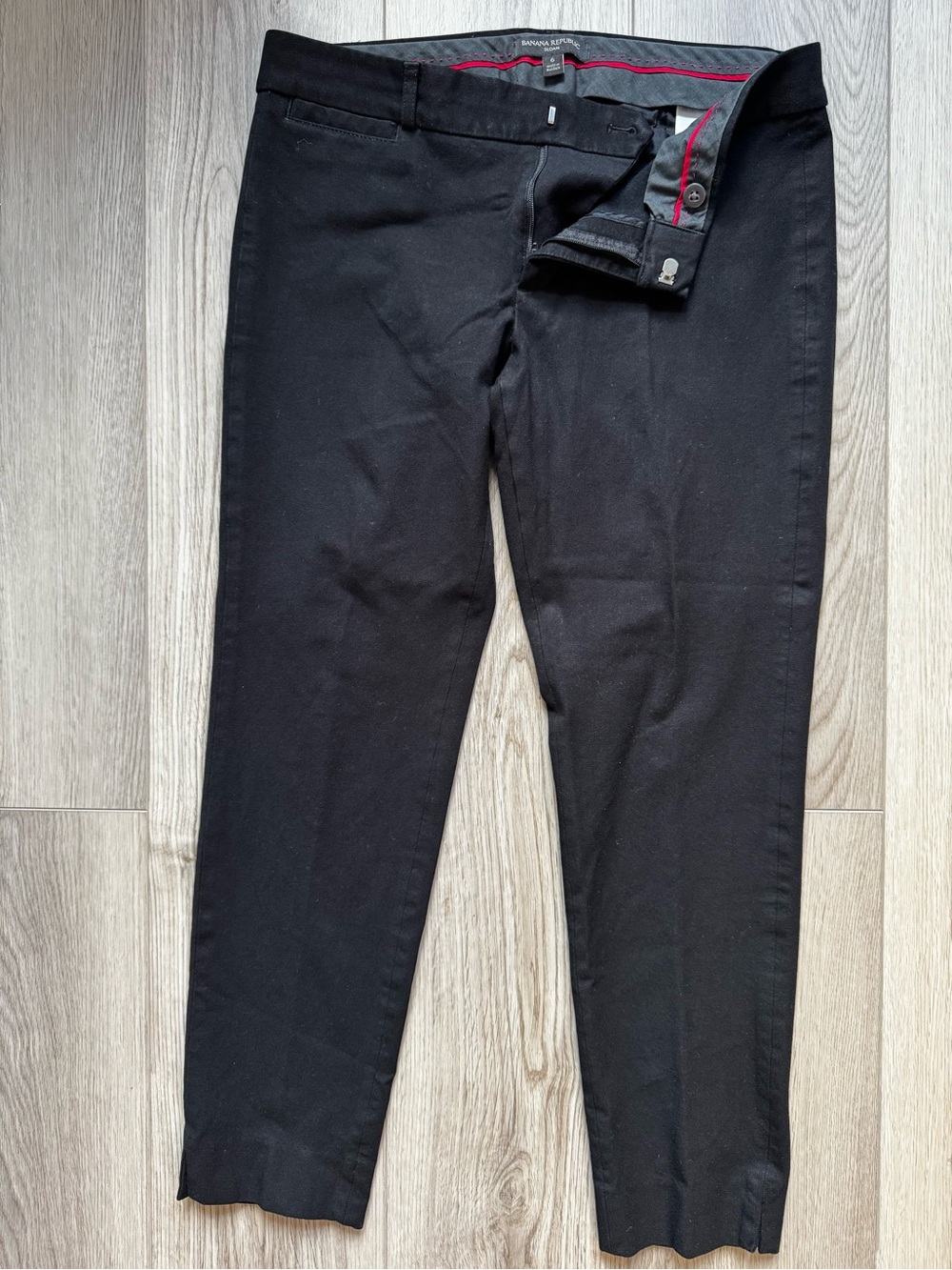 Banana Republic Sloan Fit Black Straight Leg Dress Pants Size 6